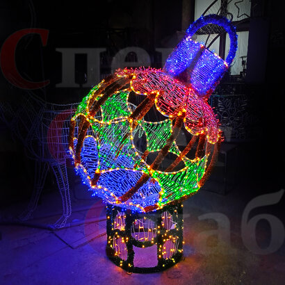 Световая фигура "Ретро шар" на подставке высота 2м