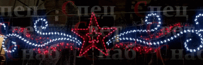 Украшение города к 9 мая "Небесный узор" Звезда Красная тройная